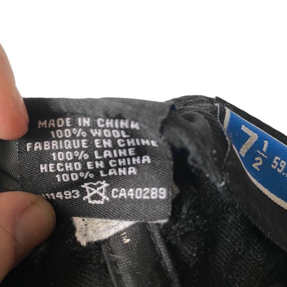 Houston Astros double logo hat black 3D Texas wool cap New Era 59fifty RARE 71/2 - Picture 6 of 8